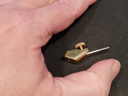 Violin Makers Plane. Hand for Scale