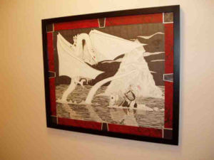 dragon drawing pic framed