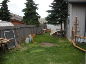 start of side yard