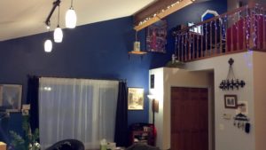 Living Room Blue wall