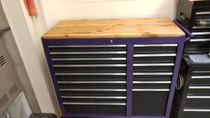 Finished Purple tool cabinet