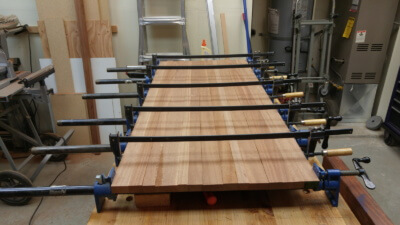 last clamping of the top pieces